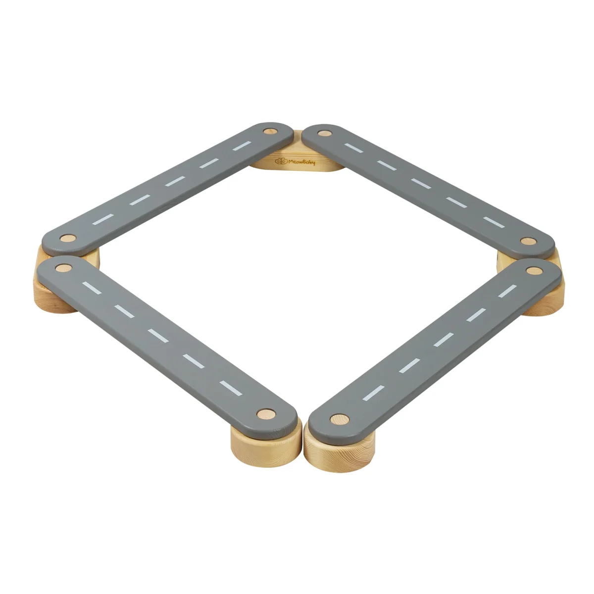 Wooden Balance Beam — Grey, 4 Elements