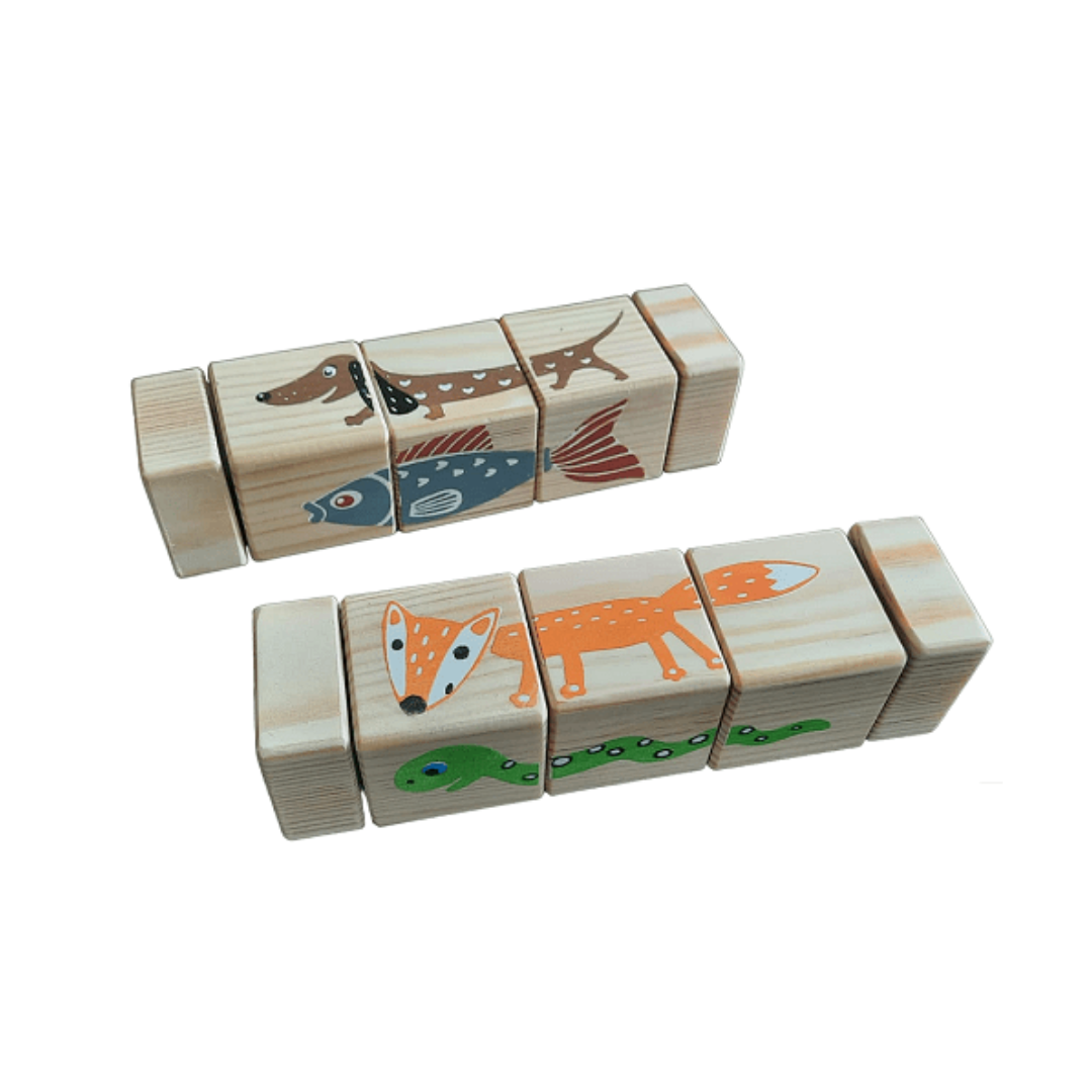 Rotating Animal Blocks – Head, Body and Tail