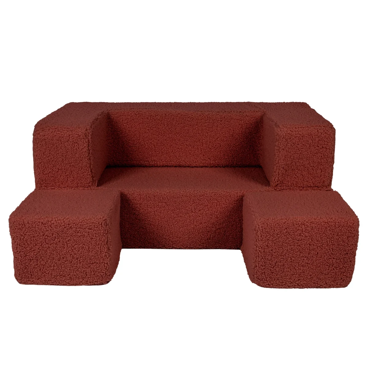 MeowBaby Bearly Cube — Fold-Out Kids Sofa with Two Poufs, photo 5
