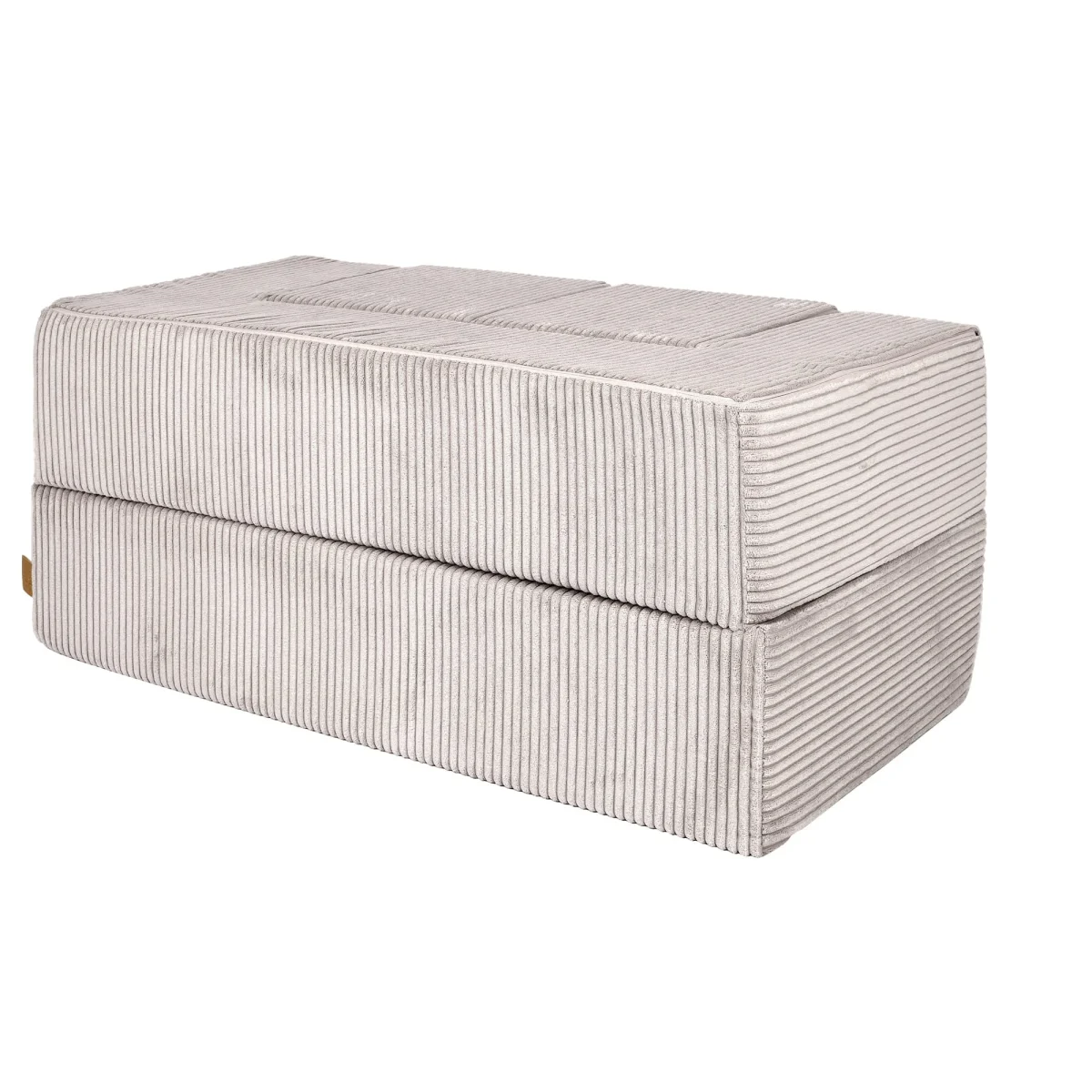 Soft Corduroy Cube Sofa with Two Poufs, photo 3