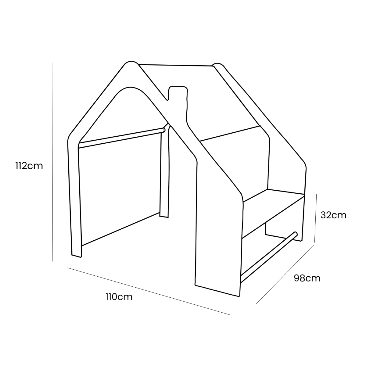 Wooden Playhouse with Fabric Canopy, photo 8