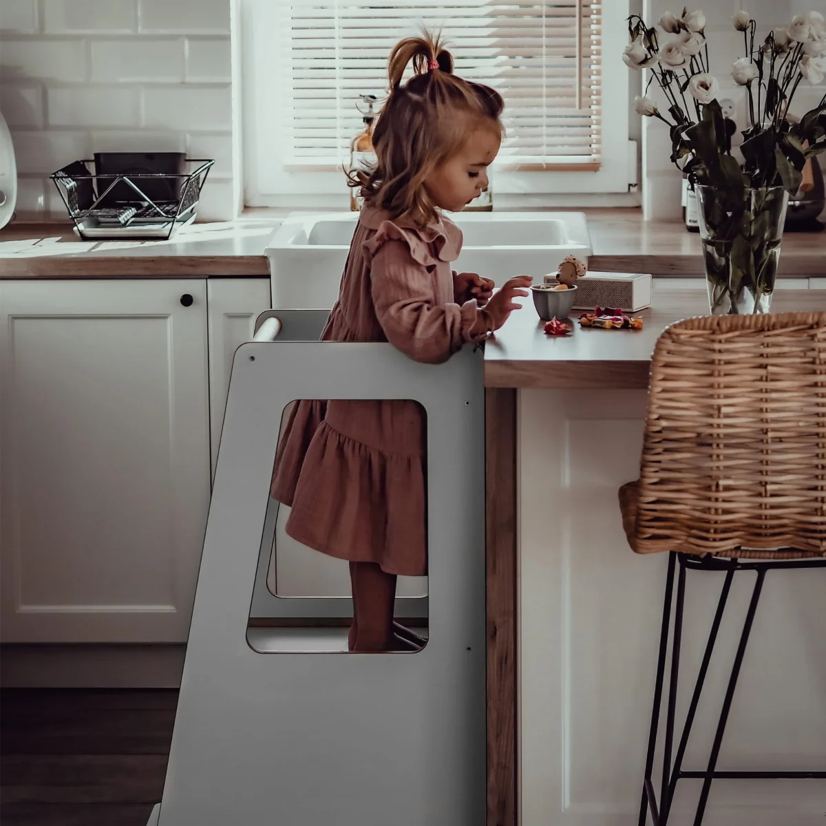 MeowBaby Scandi — Plywood Kitchen Helper, Melamine-Coated, photo 3