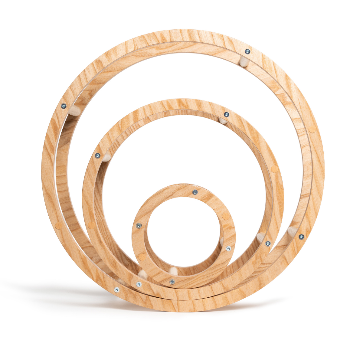 Montessori Wooden Rings, Set of 3, Ash Wood
