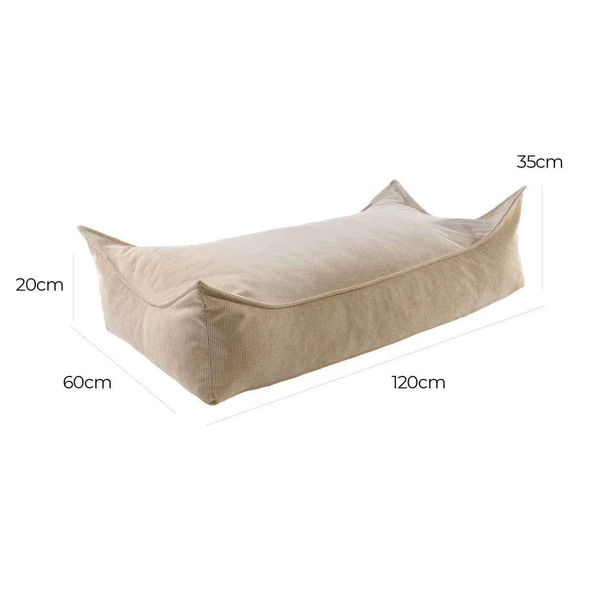 Rectangular Corduroy Pouf for Children, photo 3