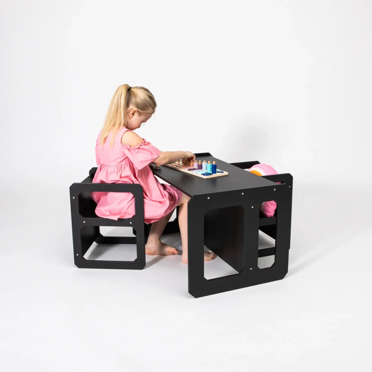 Montessori Weaning Table and Chair Set — black
