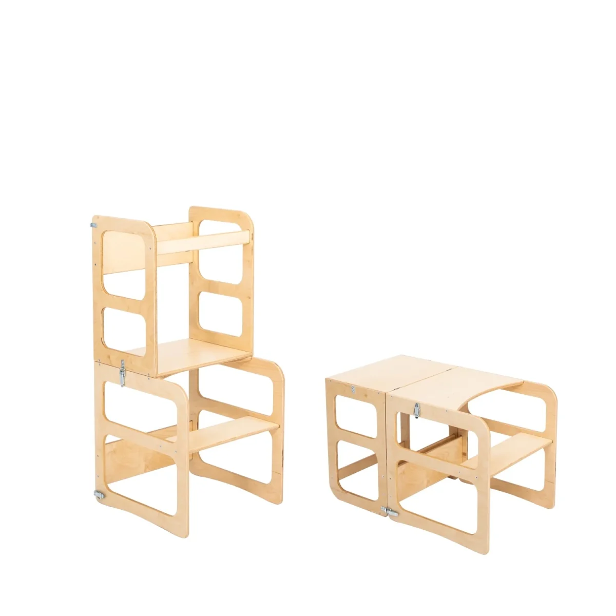 2-in-1 Kitchen Tower / Table & Chair — Lacquered