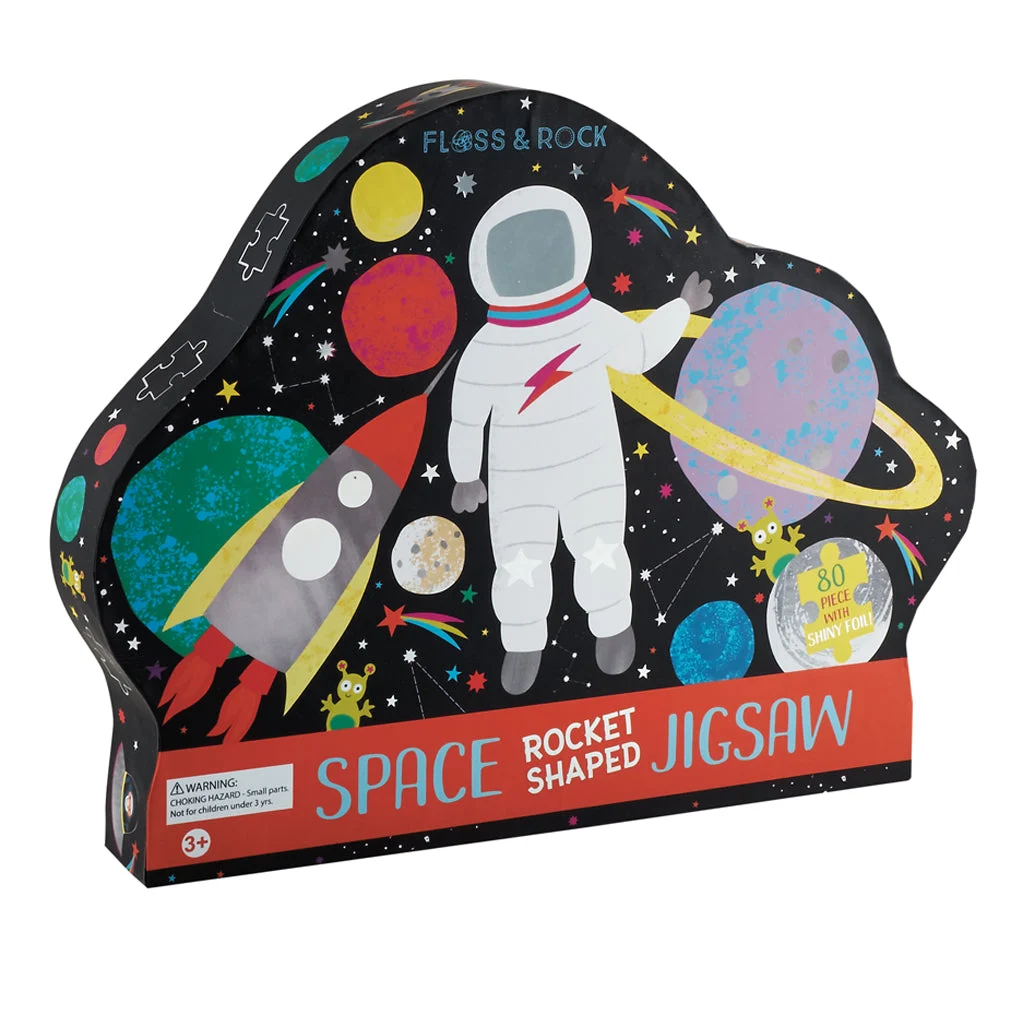 Rocket-Shaped Space Puzzle, 80 pcs, photo 3