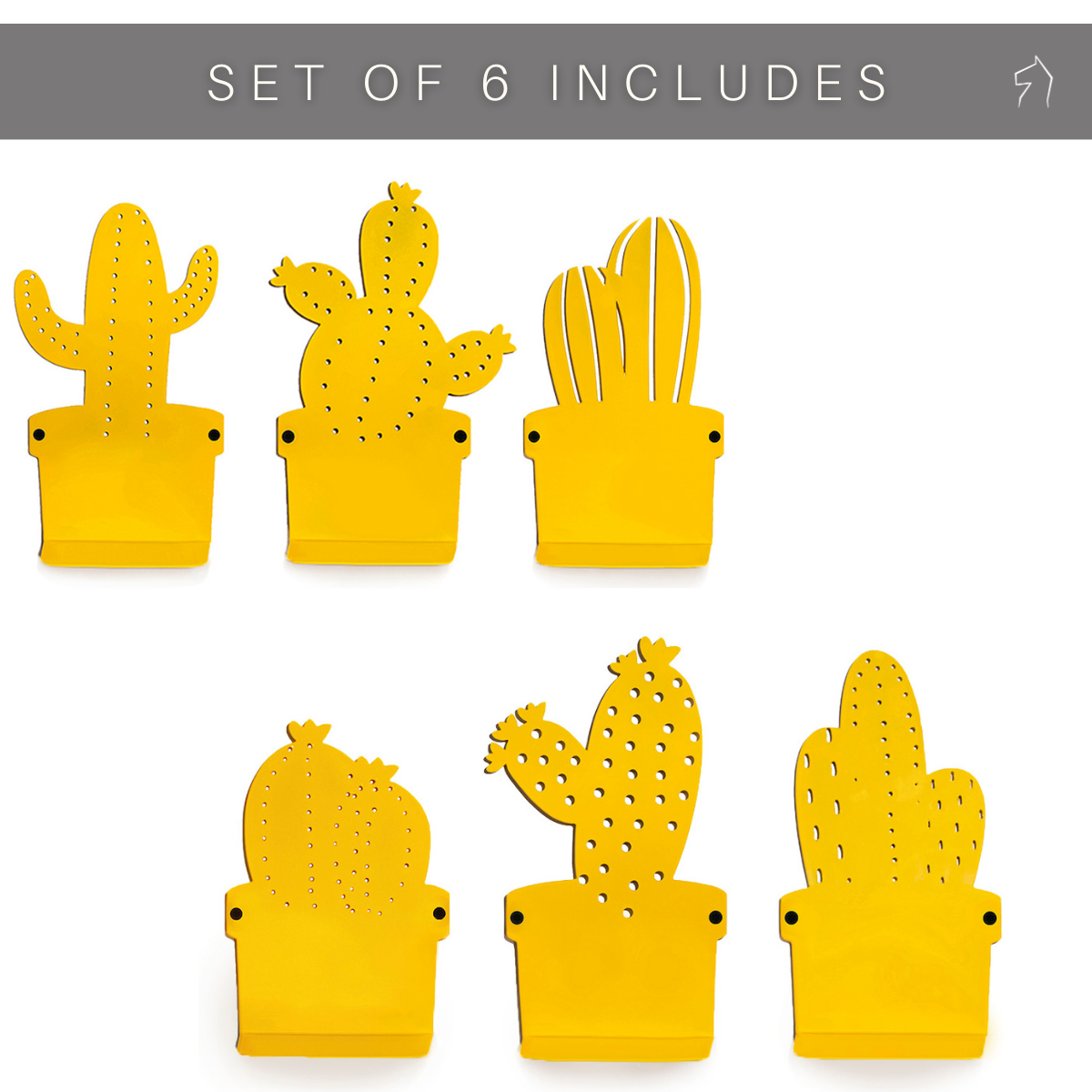 Cactus Hangers, Set of 6, photo 5