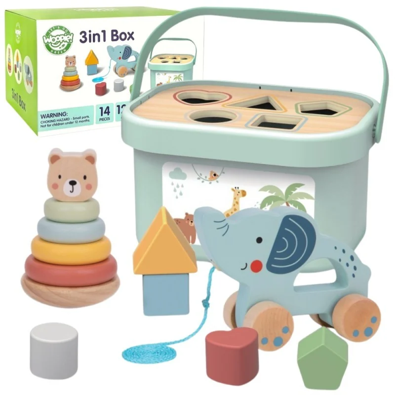 3-in-1 Toy Box with Sorter and Pyramid, photo 2