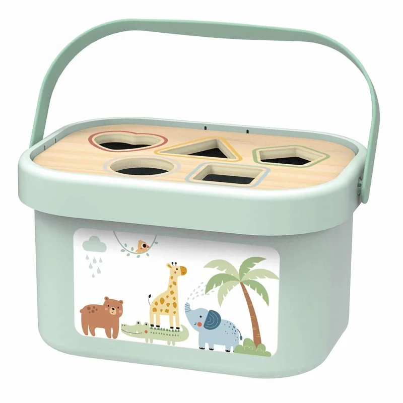 3-in-1 Toy Box with Sorter and Pyramid
