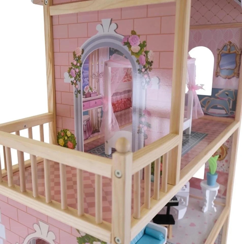 Gerardo’s Toys Emily — Wooden Dollhouse with Balcony, LED Lights, photo 6