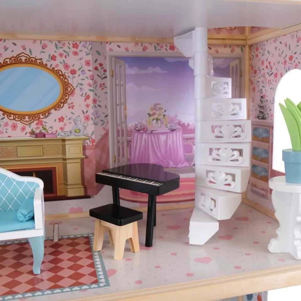 Gerardo’s Toys Emily — Wooden Dollhouse with Balcony, LED Lights, photo 5