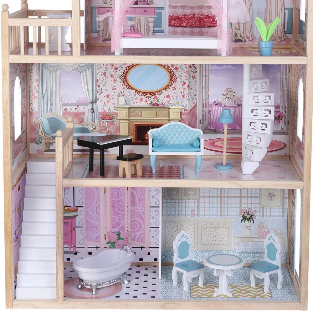 Gerardo’s Toys Emily — Wooden Dollhouse with Balcony, LED Lights, photo 8