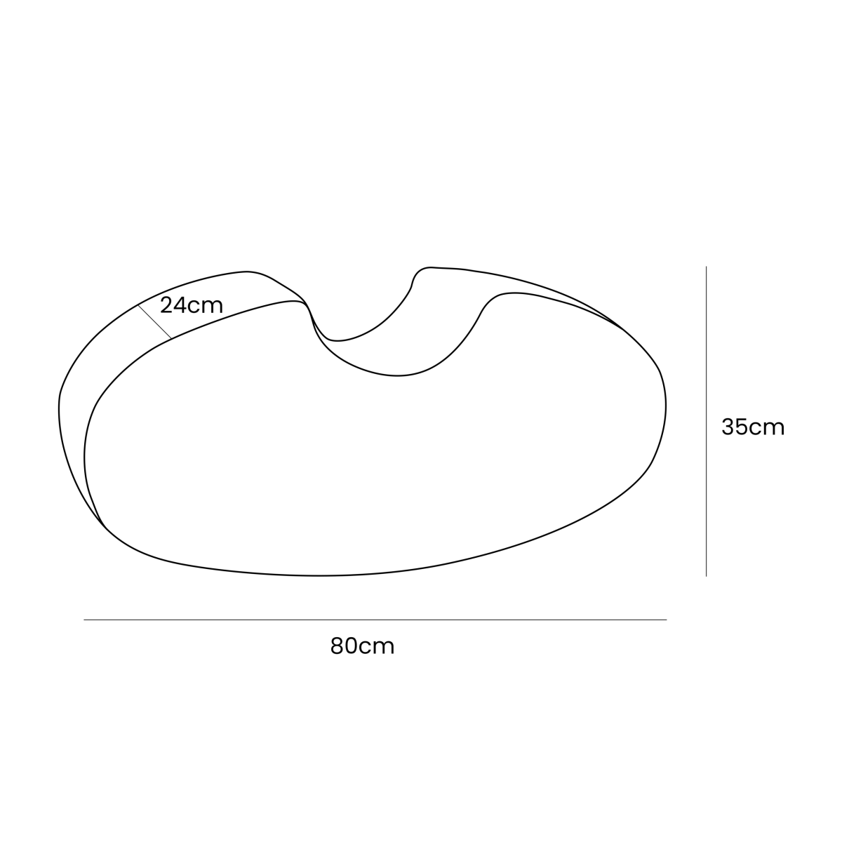 Bean Shape Foam Module 80 × 35 × 24 cm, photo 2