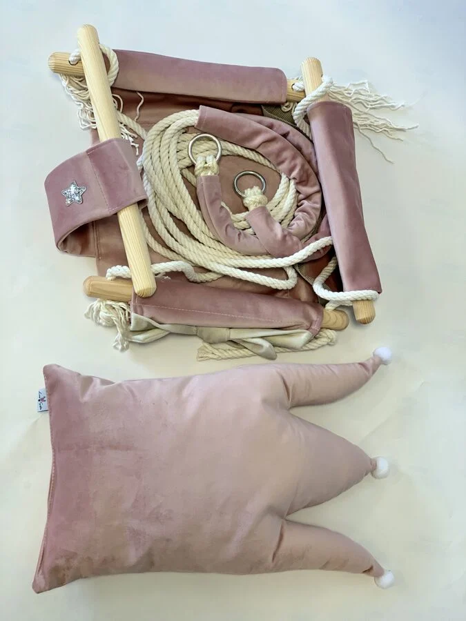 Swing with Crown Shaped Cushion, Dusty Pink, photo 4