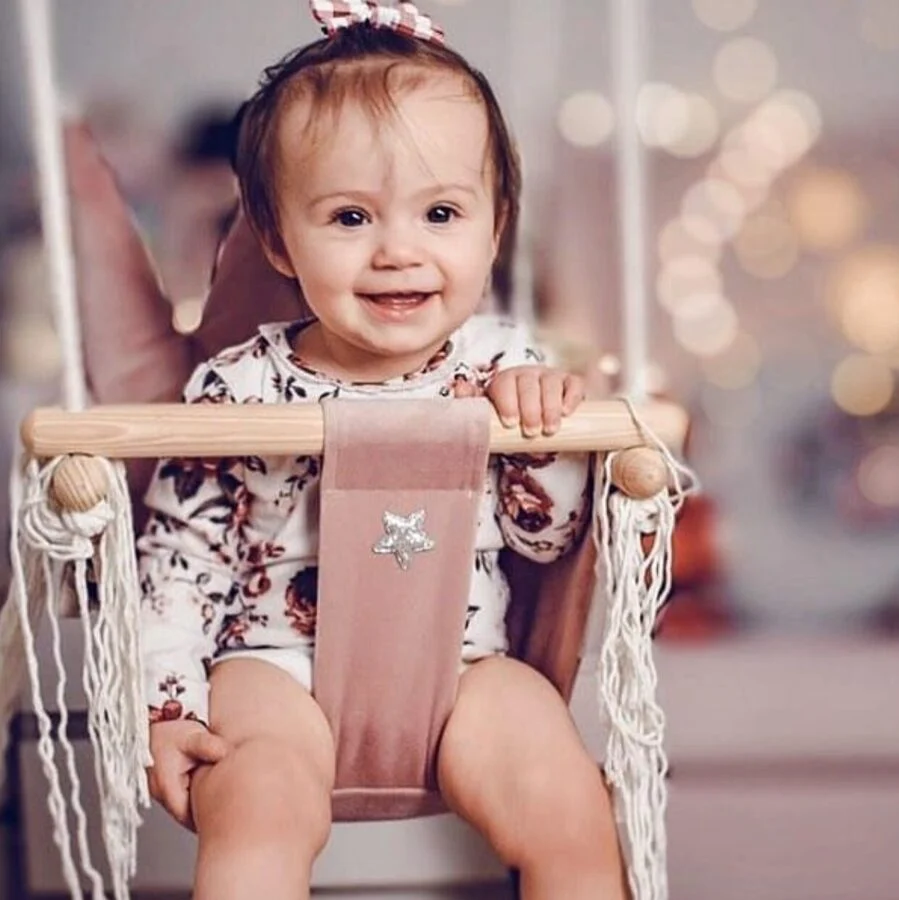 Swing with Crown Shaped Cushion, Dusty Pink, photo 2