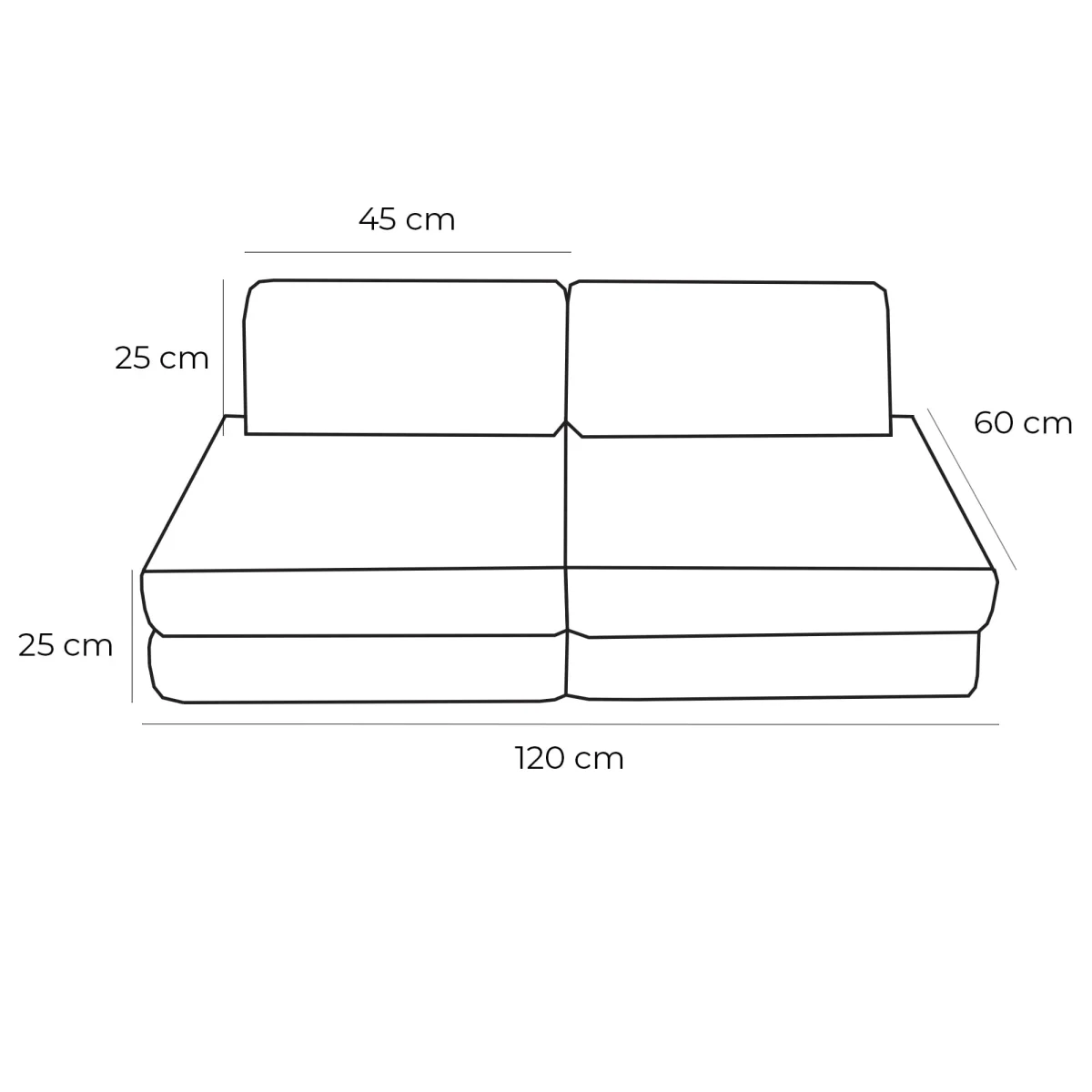 Small Modular Sofa for Kids, 120 cm, photo 2