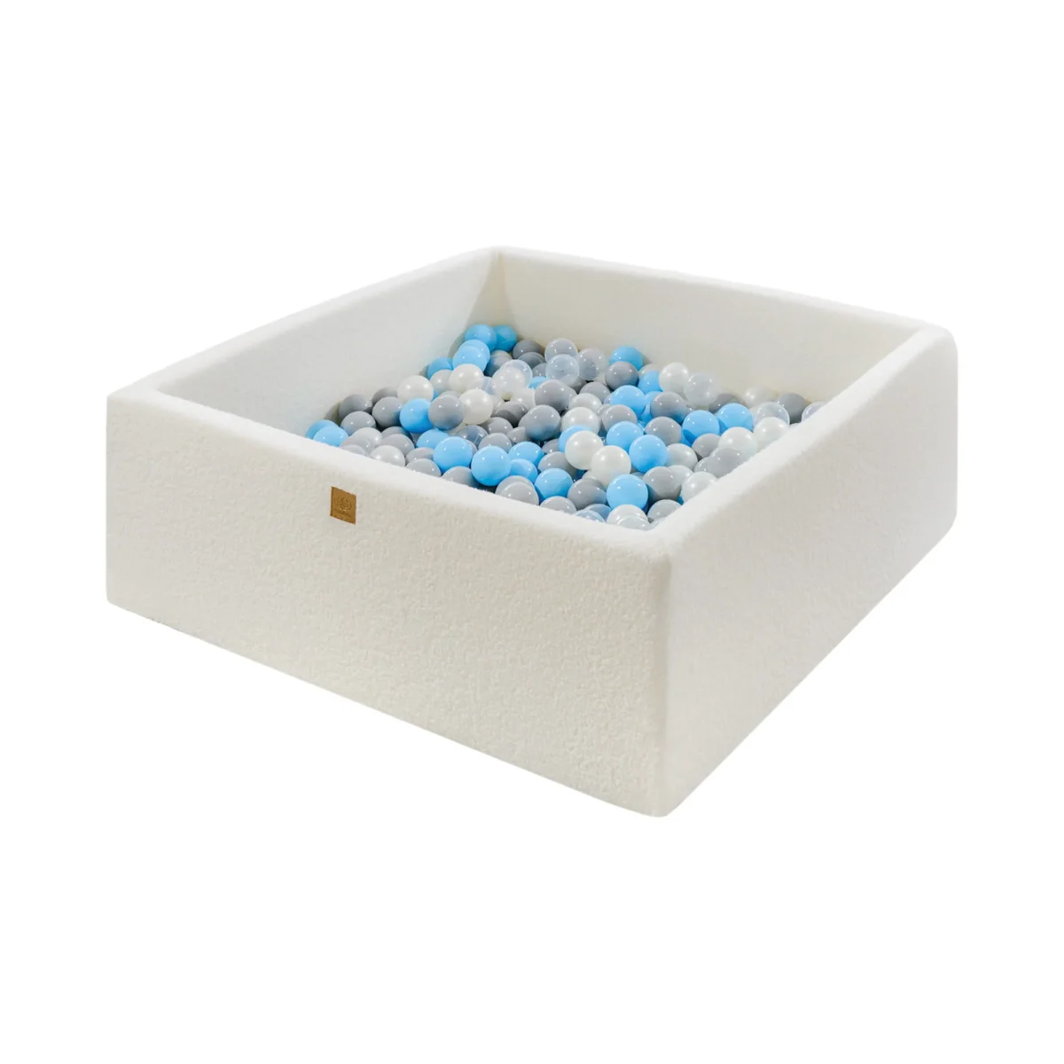 Square Boucle Ball Pit 110 × 110 × 40 cm with 400 Balls