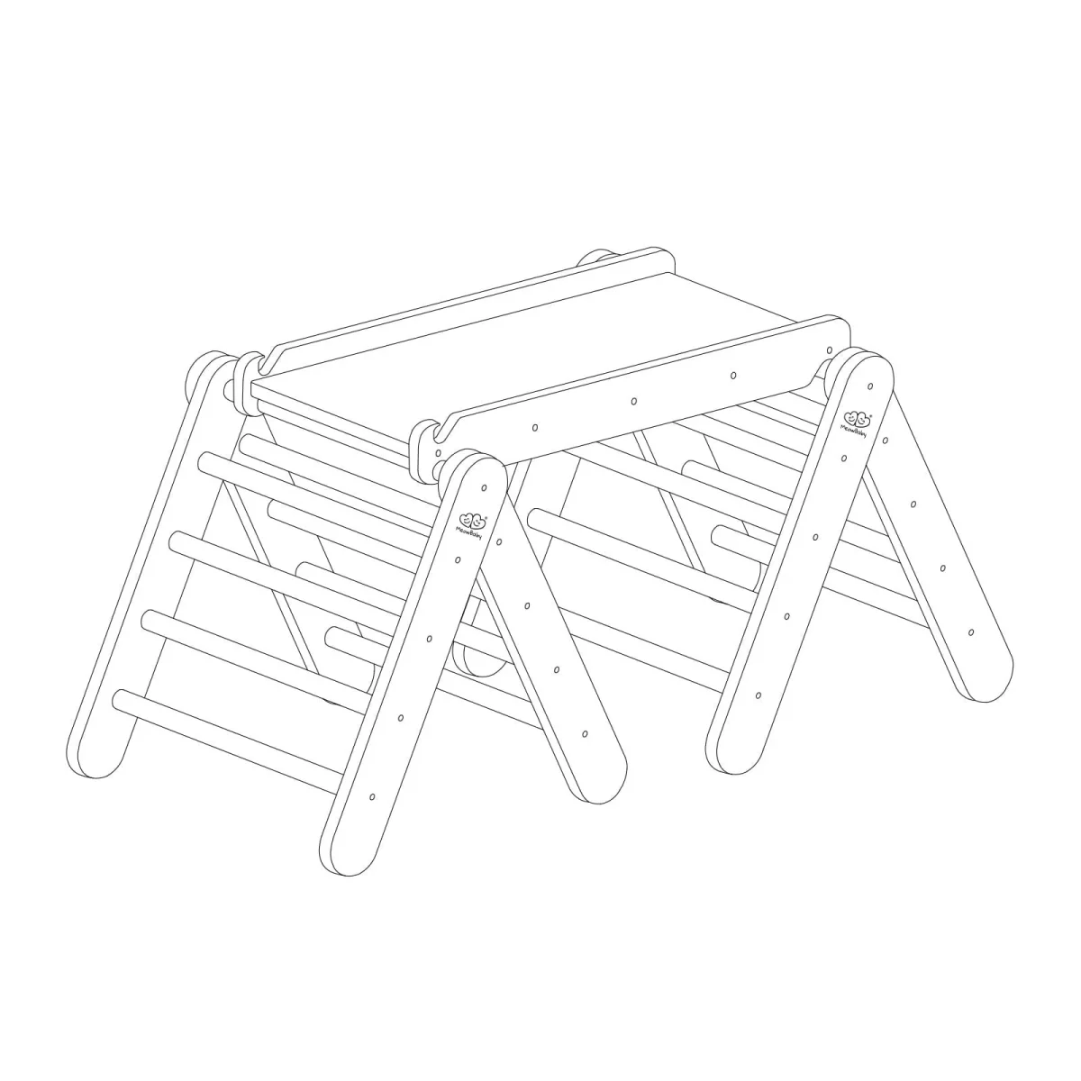 Climbing Triangle Set with Slide and Climbing Frame, photo 4
