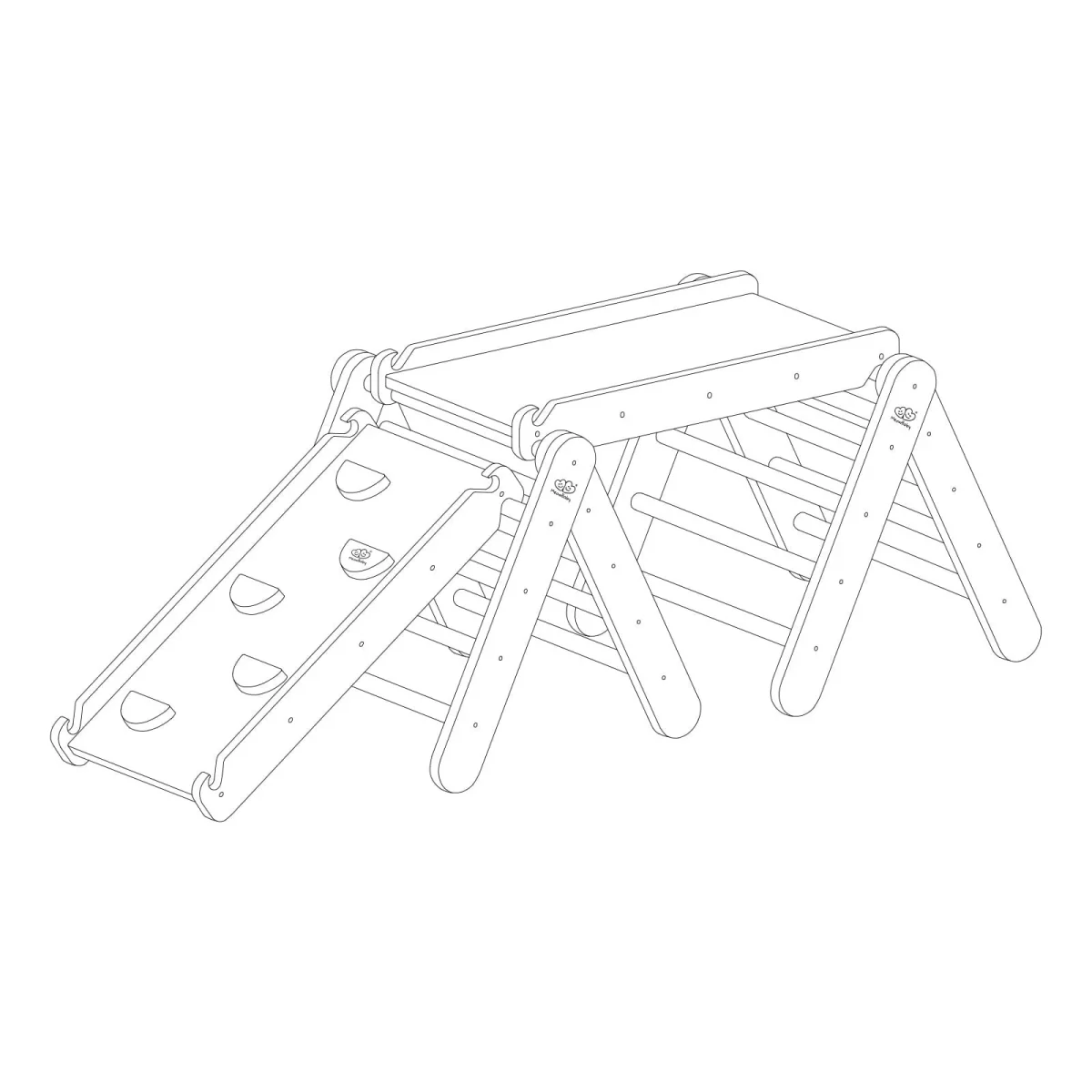 Climbing Triangle Set with Slide and Climbing Frame, photo 5