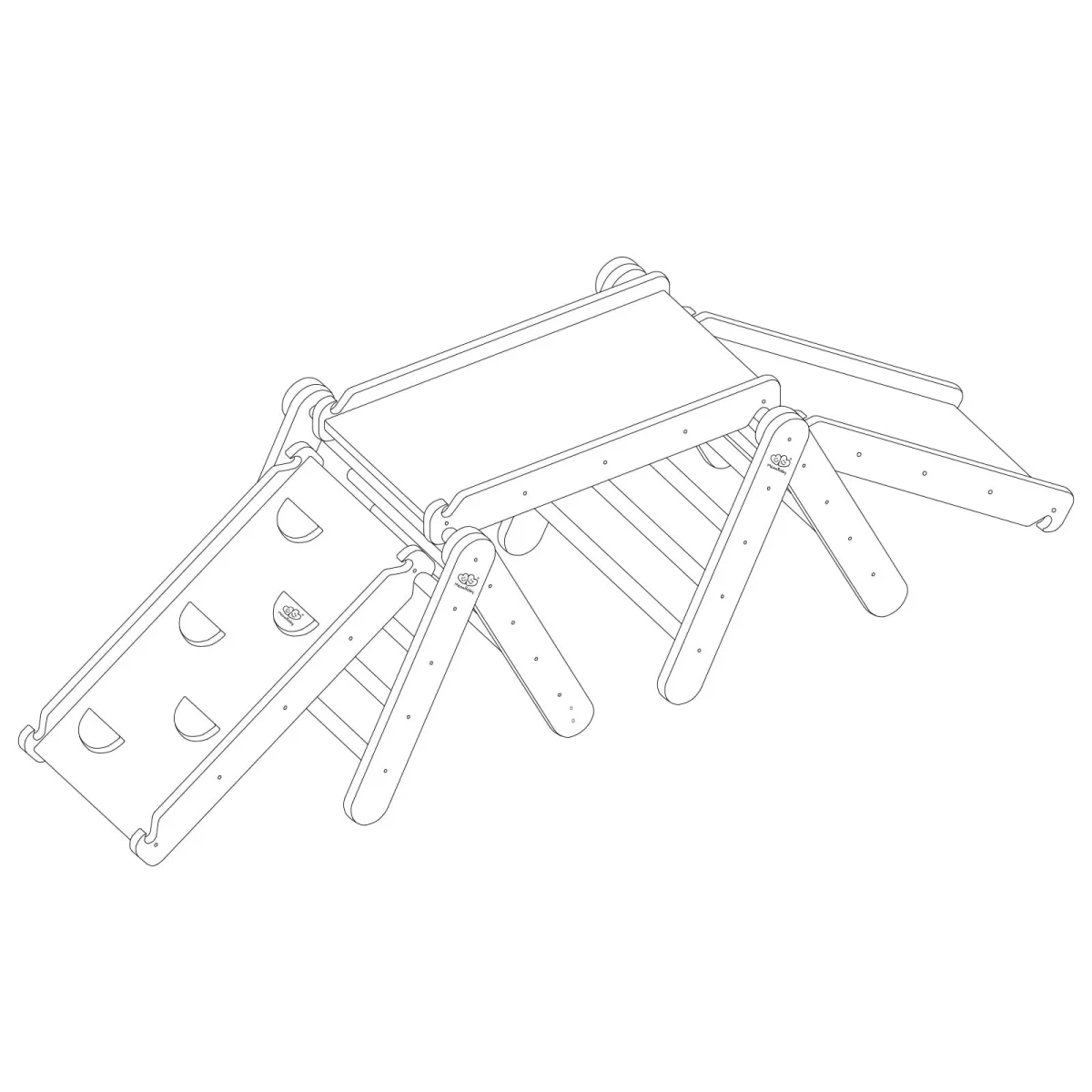 Climbing Triangle Set with Slide and Climbing Frame, photo 3
