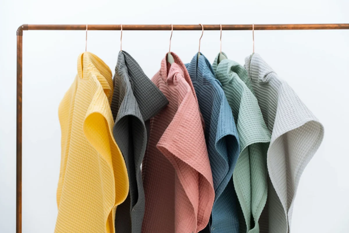 Hooded Towel Poncho, Waffle Cotton