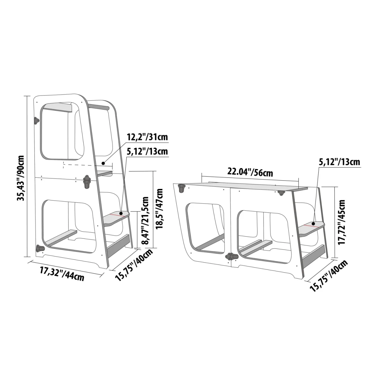 Transformable Tower with Adjustable Steps, photo 13