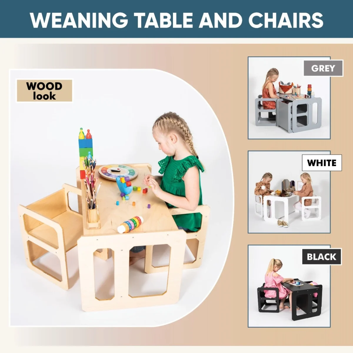 Montessori Weaning Table and Chair Set, photo 11