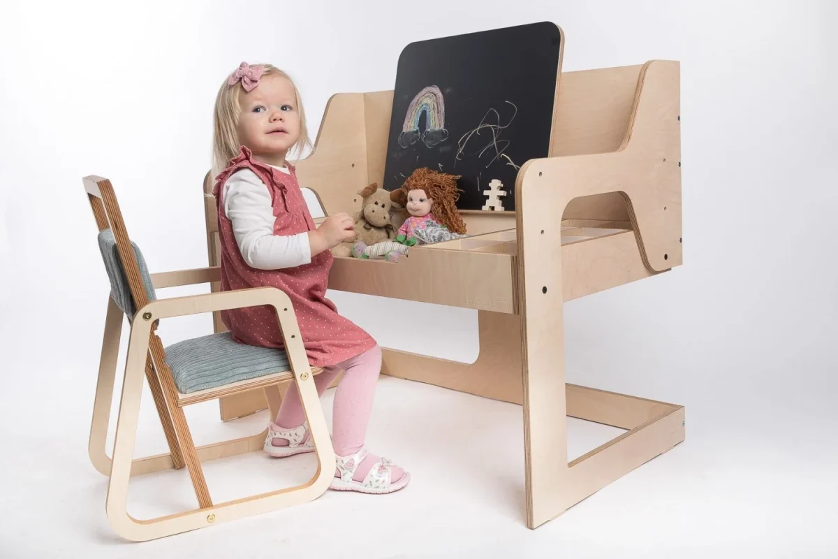 Luula Julle — Adjustable Children’s Chair, Mint Green, photo 14