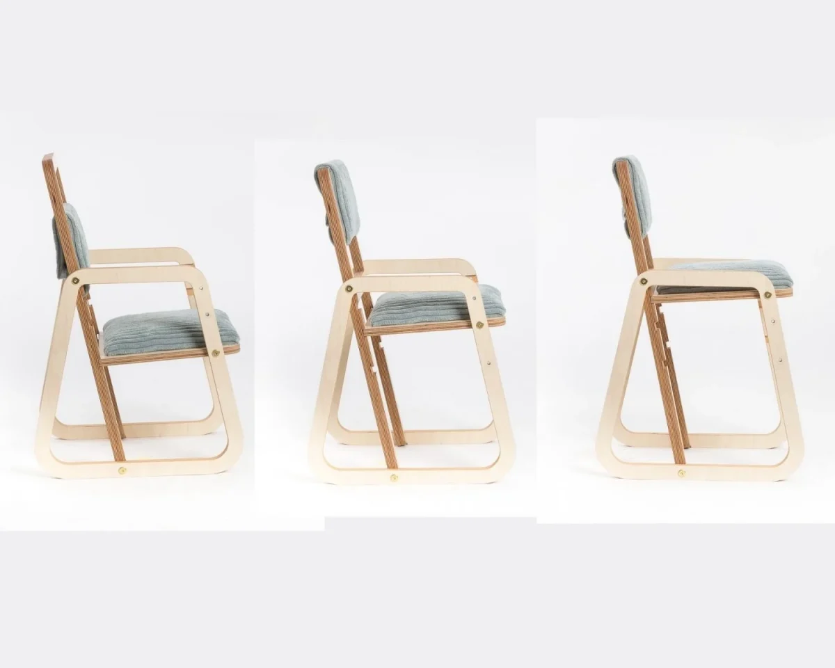 Luula Julle — Adjustable Children’s Chair, Mint Green, photo 9