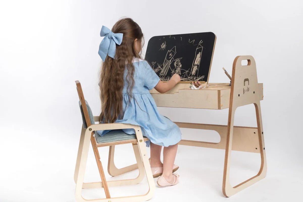 Luula Julle — Adjustable Children’s Chair, Mint Green, photo 13