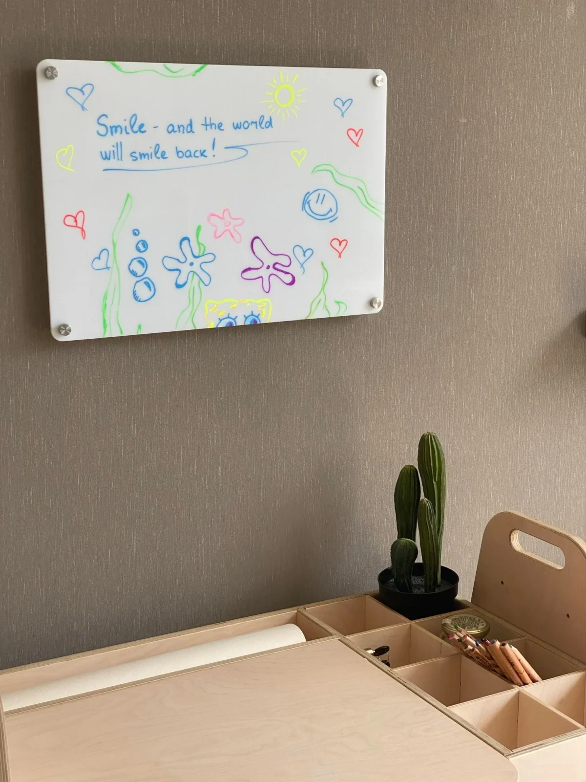 Milky-White Acrylic Whiteboard, 45 × 60 cm, photo 3