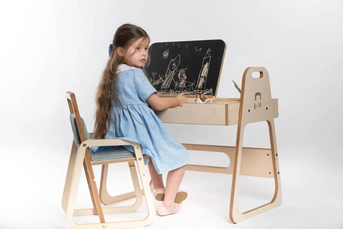 Luula Julle — Adjustable Children Montessori Table and Chair Set, photo 2