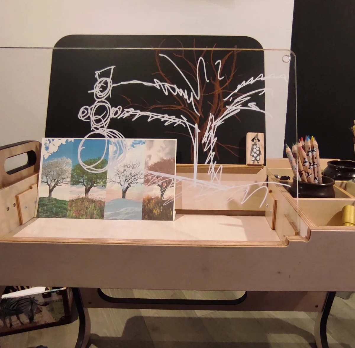 Adjustable Storage Table and Chair with Acrylic Board, photo 9