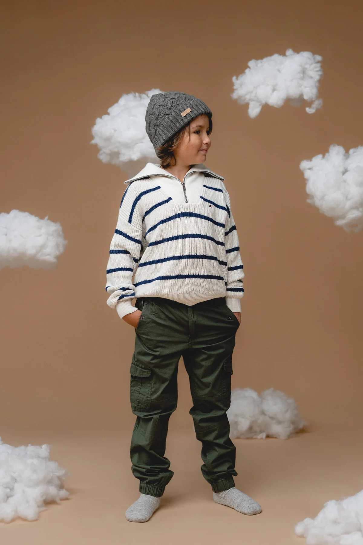 100% Baby Alpaca Cable Hat for Kids, photo 2