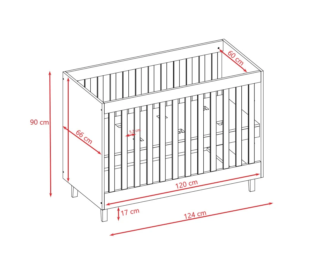 Kocot Kids Kubi — Baby Cot in Grey or White, photo 6