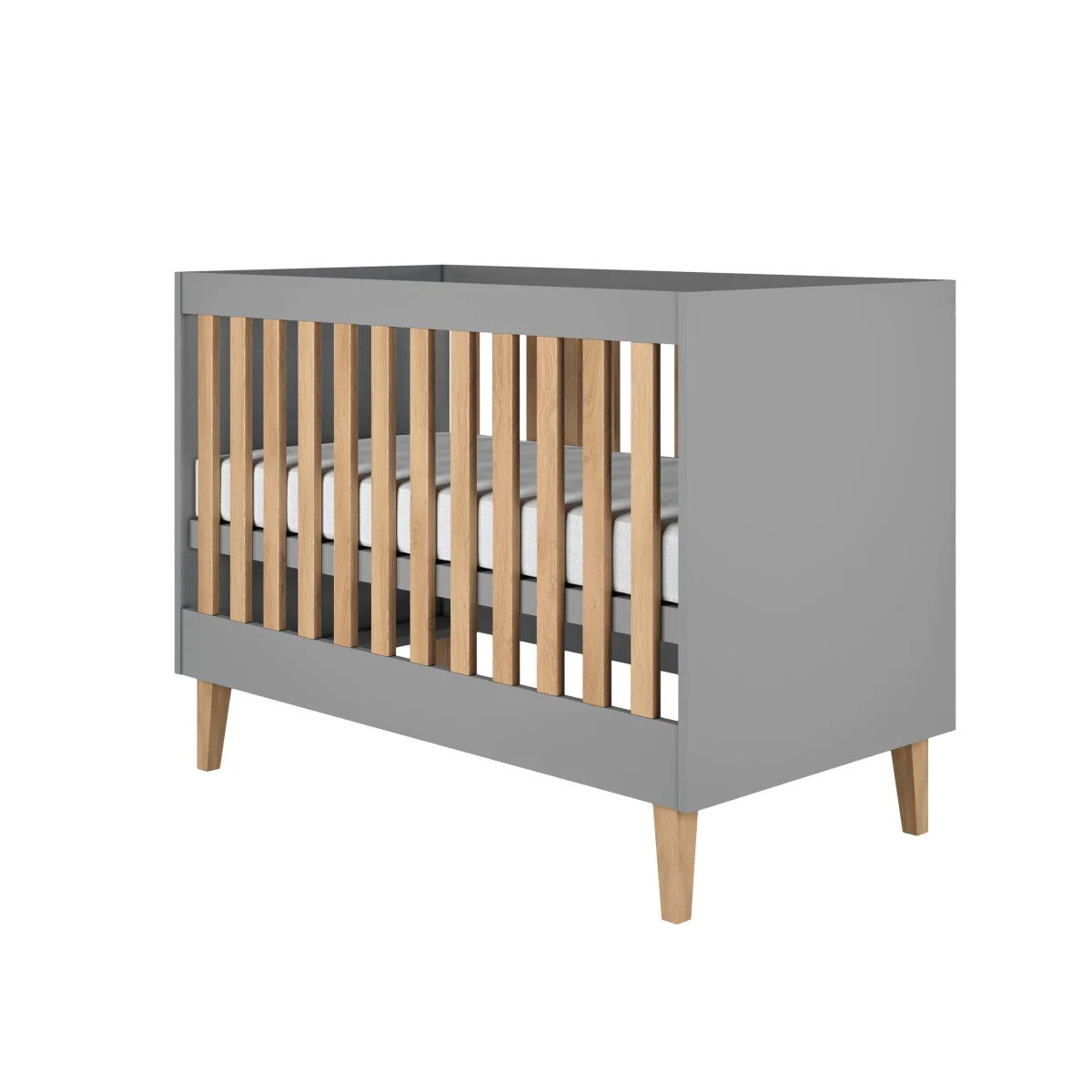 Kocot Kids Kubi — Baby Cot in Grey or White, photo 3