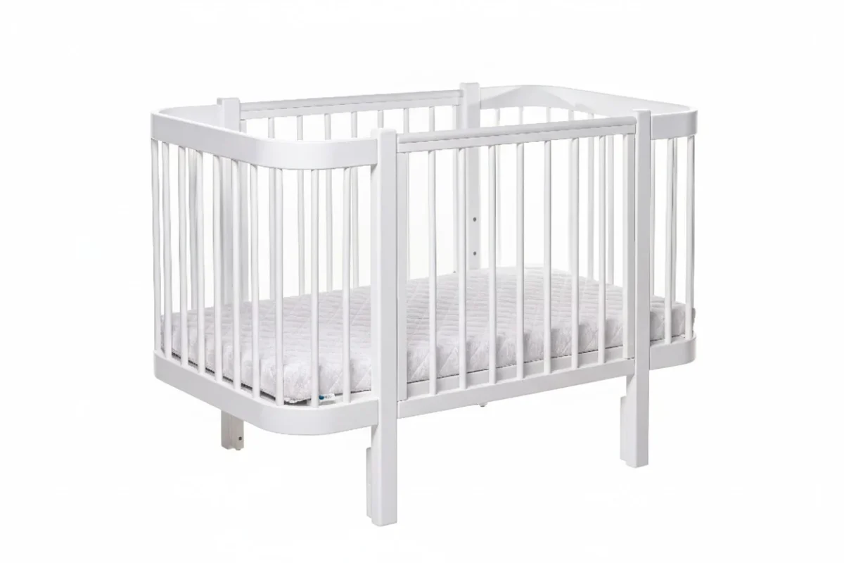 KOTTO ELIN — Beech Crib with Removable Side Panel, photo 5
