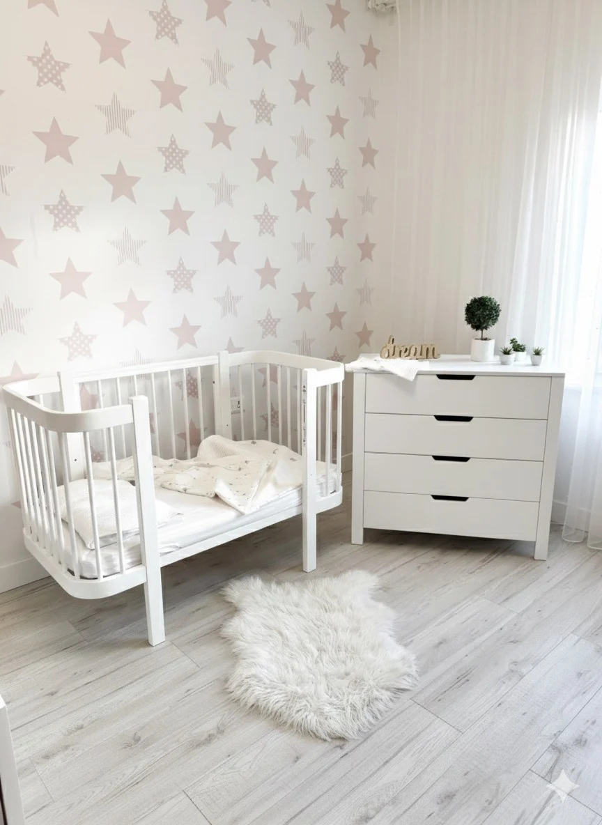 KOTTO ELIN — Beech Crib with Removable Side Panel, photo 6