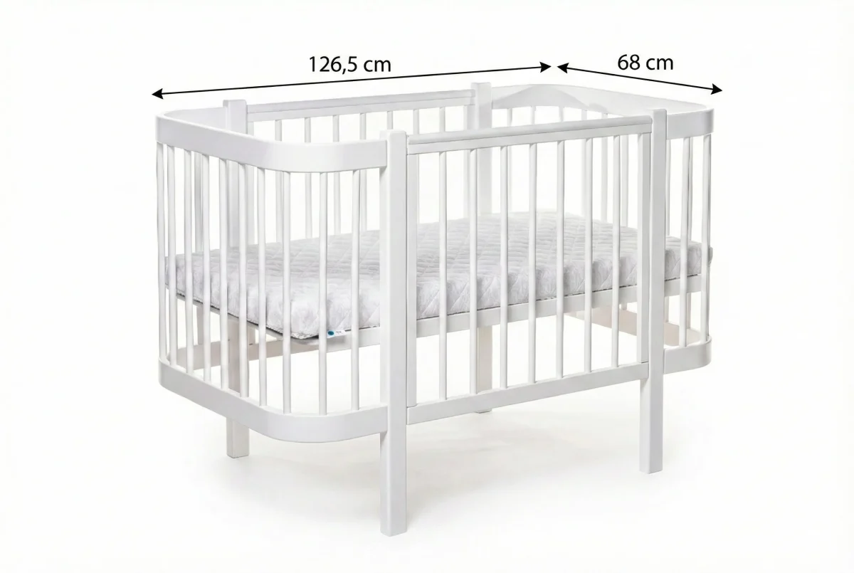 KOTTO ELIN — Beech Crib with Removable Side Panel, photo 4