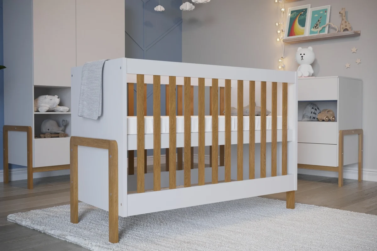 Kocot Kids Victor — Baby Crib with Oak Legs, 120 × 60 cm, photo 2
