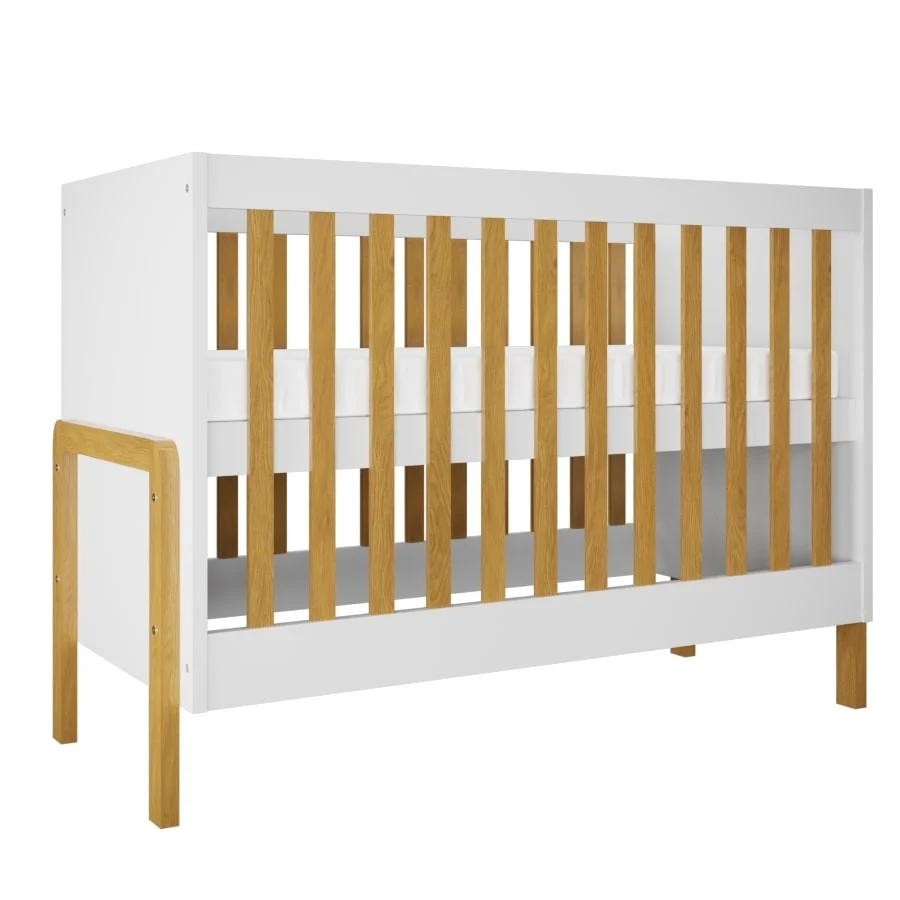Kocot Kids Victor — Baby Crib with Oak Legs, 120 × 60 cm