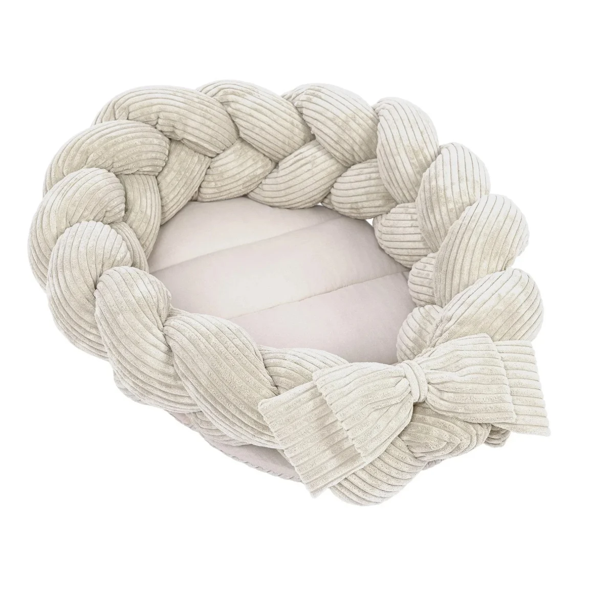 Corduroy Baby Nest with Detachable 200 cm Braid