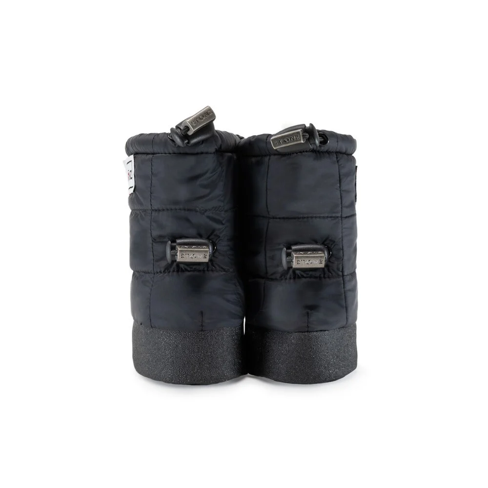 Baby Puffer Booties, Size S — black