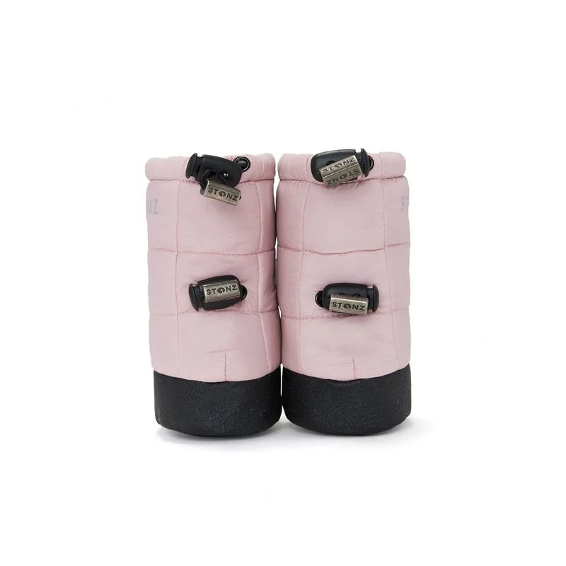Baby Puffer Booties, Size S — Haze Pink