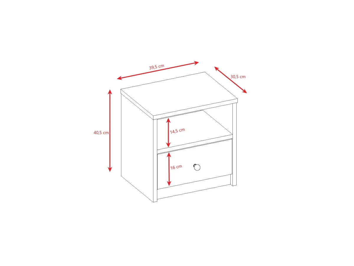 Kocot Kids Babydreams — Bedside Table with Shelf and Drawer, photo 11