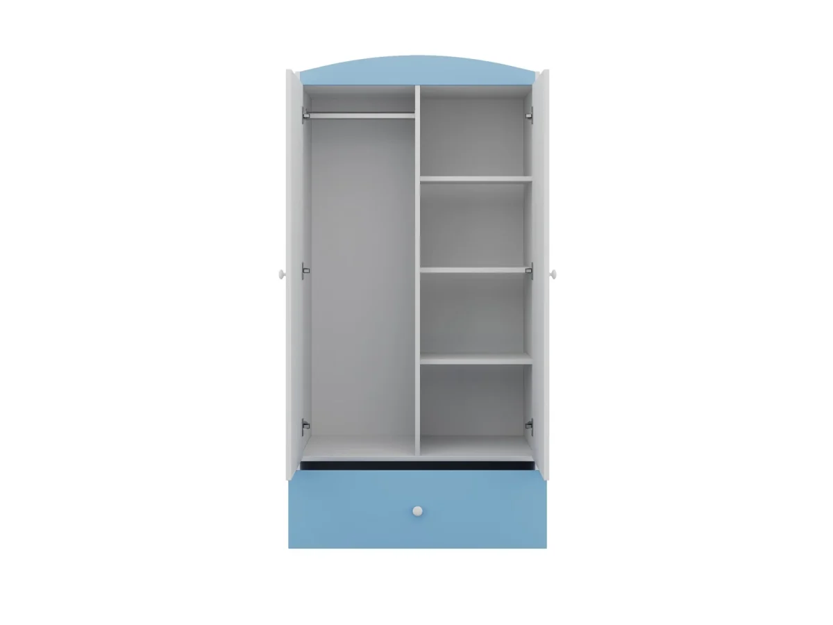 Kocot Kids Babydreams — Wardrobe with Drawer, White, Blue or Pink, photo 7