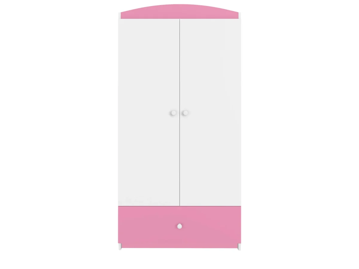 Kocot Kids Babydreams — Wardrobe with Drawer, White, Blue or Pink — Pink