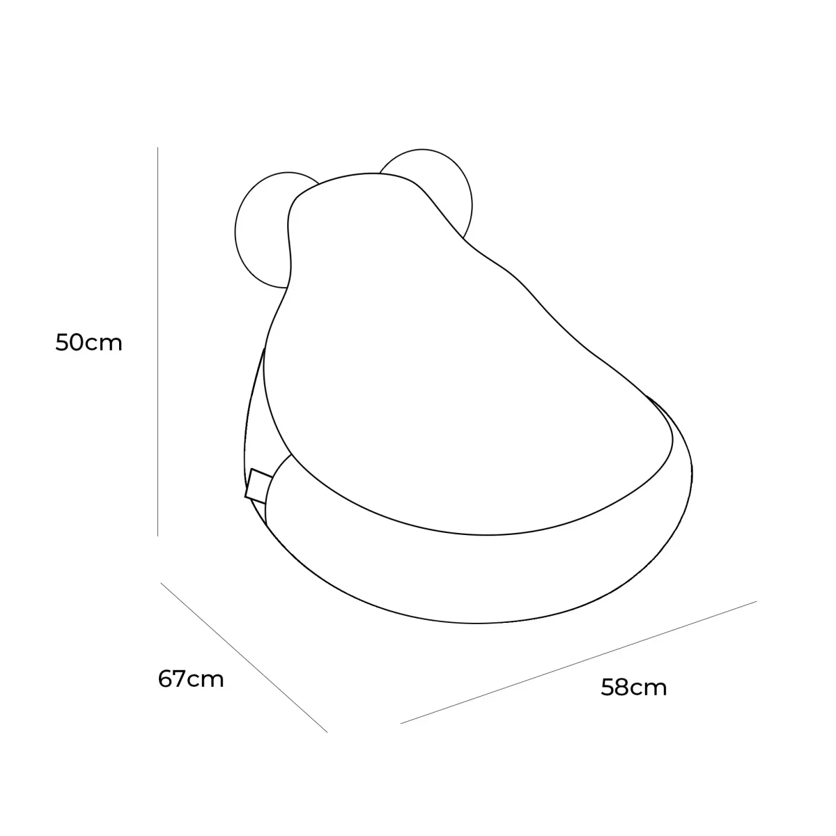Sako Bean Bag Pouf for Kids with Granulate Filling, photo 2