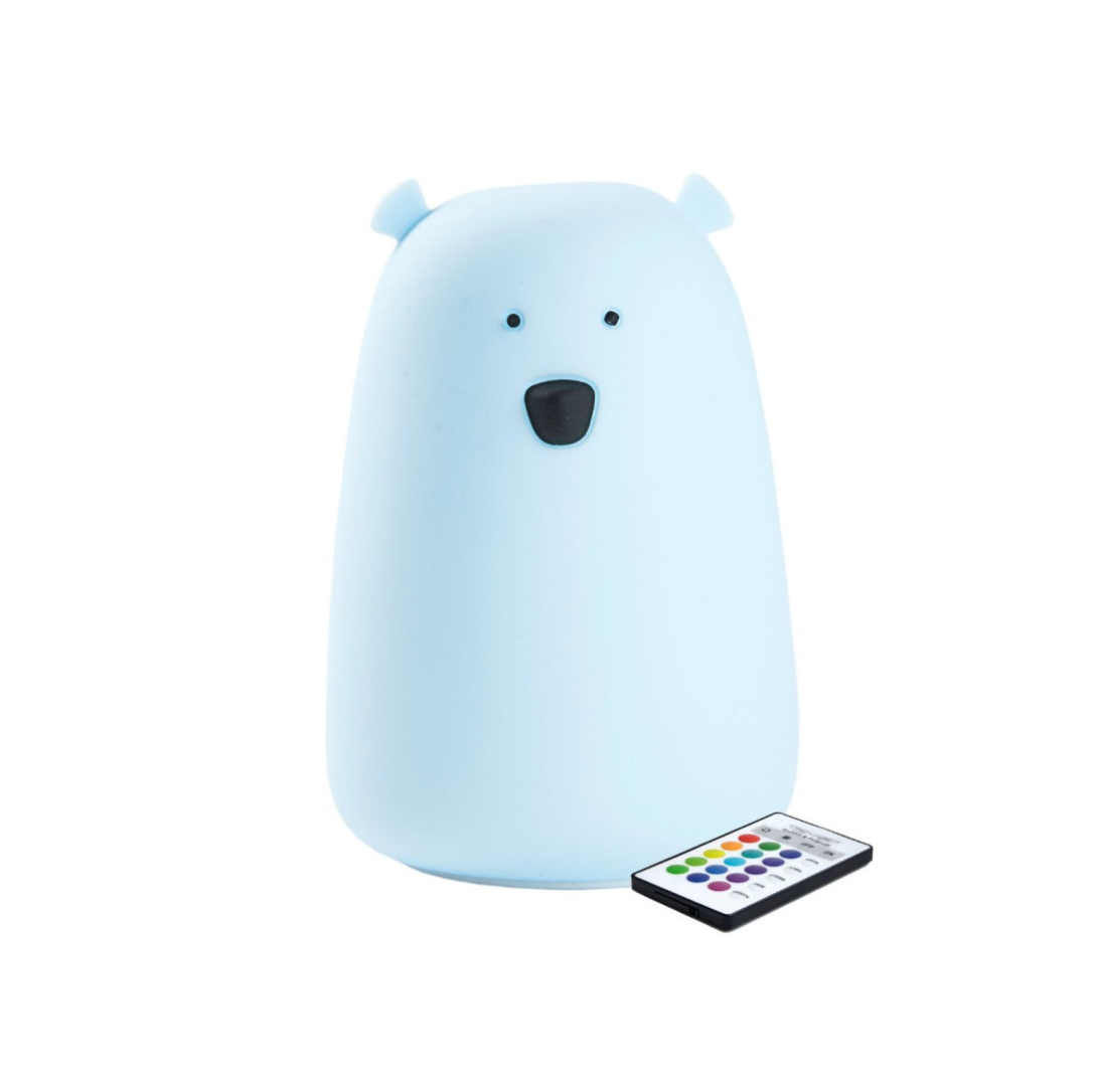 Big Bear Silicone Lamp with Remote, Blue